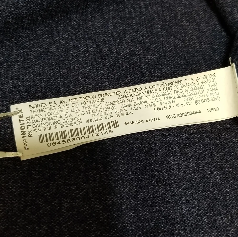 Zara Fancy Collection,  knit wear, color navy blue. - Picture 3 of 8